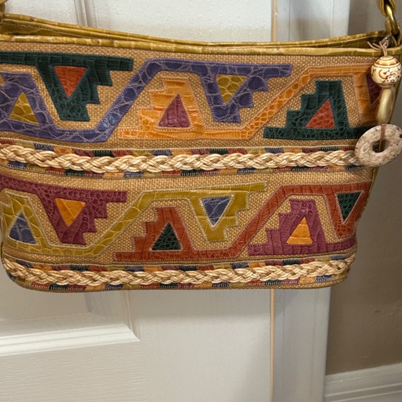 LIKE NEW! Women's Sharif Multicolored Skin Leather Purse - Picture 3 of 12